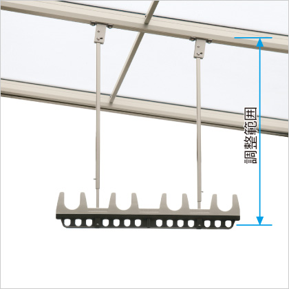 国内正規品 アルミ 物干し テラス 用 吊下げ 型 竿掛け 標準タイプ