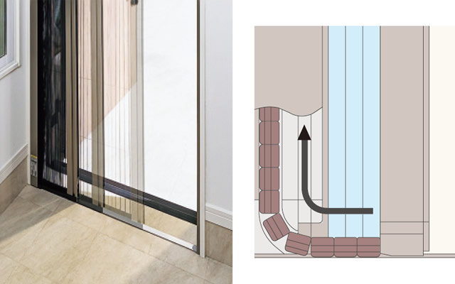 アコーディオン網戸2｜三協アルミ