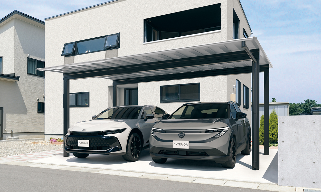 施工例｜カーポート スカイリードZ｜三協アルミ