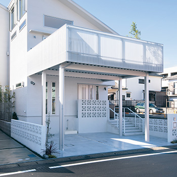アルミバルコニー 階段付 カーポート テラス TOEX 三協 YKK